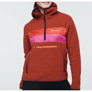 cotopaxi Rust Orange Pullover Fleece with Pink and Orange Accents